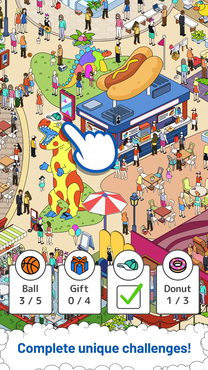 Parkowa scena z ukrytymi przedmiotami